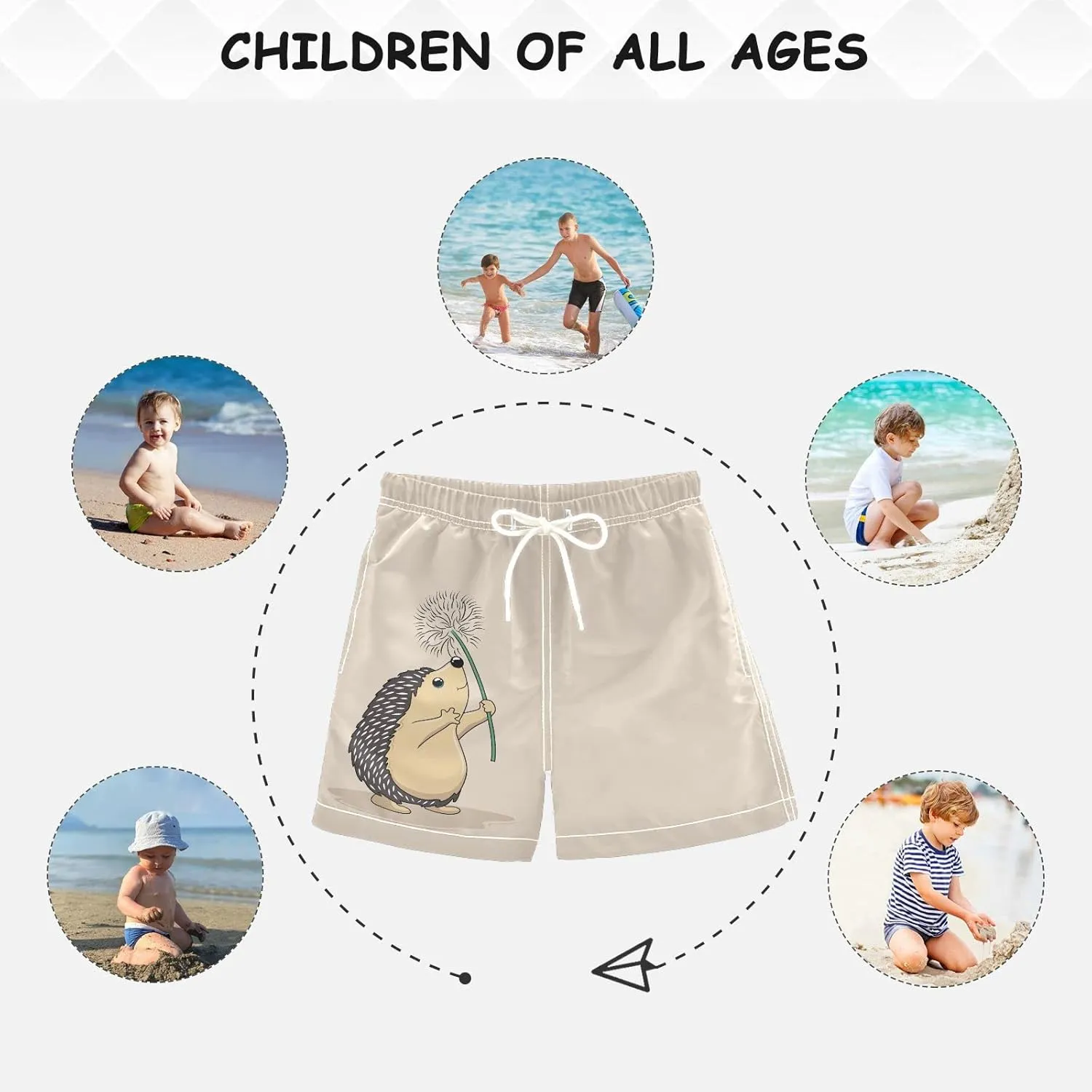 Aflyko Boys' Board Shorts Girl Swim Trunk Beach Swimwear Bathing Suit Summer Quick Dry
