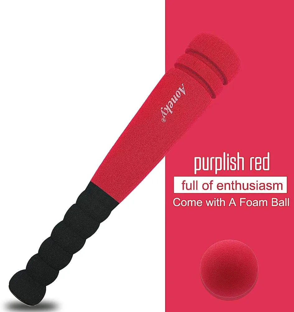 Aoneky Mini Foam Baseball Bat and Ball for Toddler, 11.8 inch