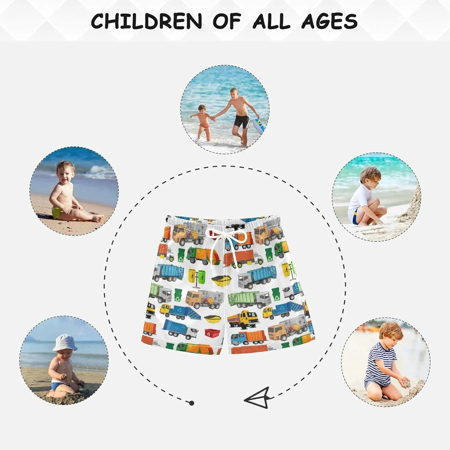 Boys' Swim Trunk Swimsuit Beach Shorts Quick Dry Beach Board Shorts