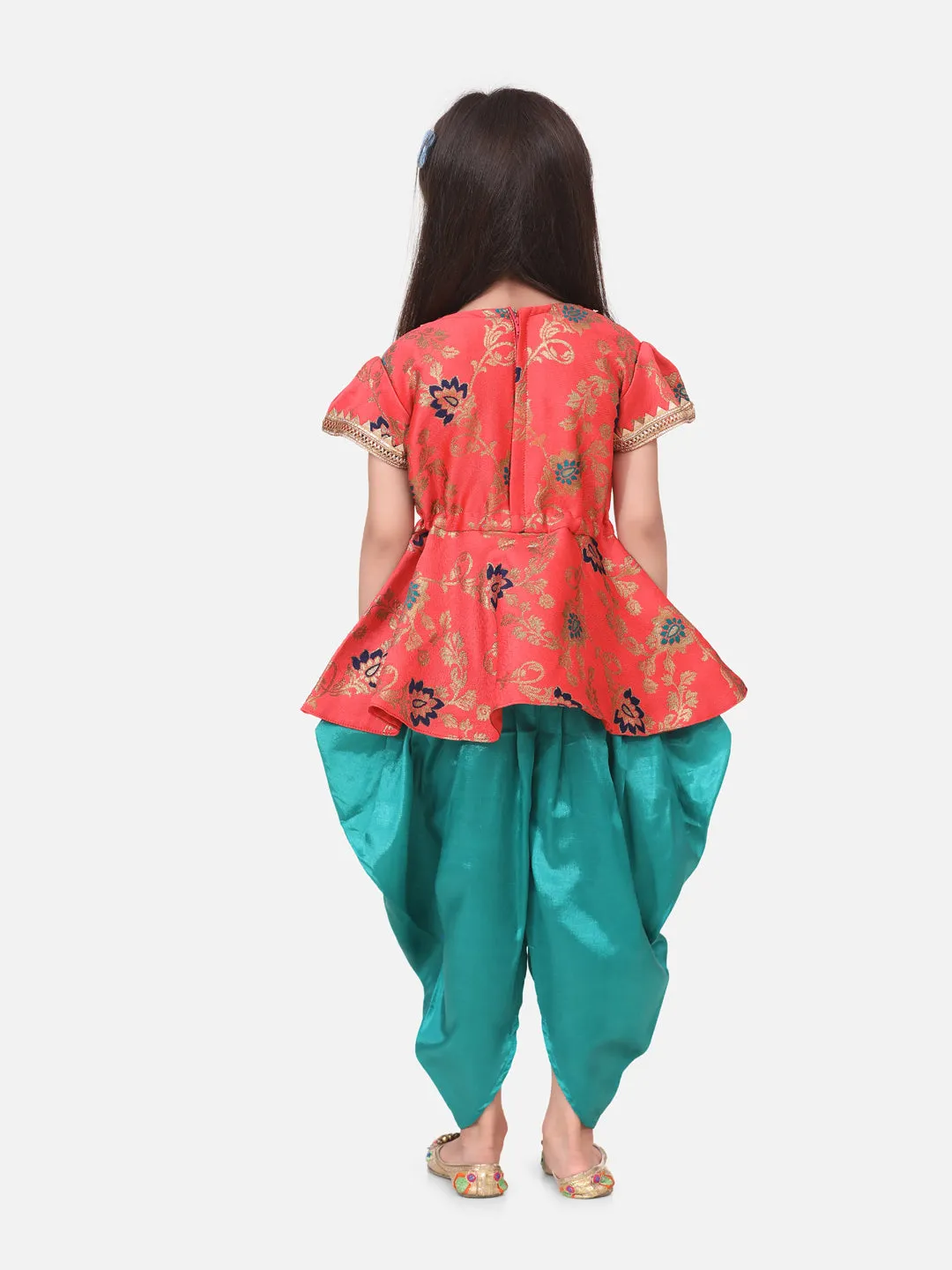 Girls Ethic Traditional Indian Festive Wear Indo Western Clothing Sets Pink