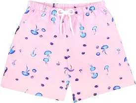 Girls Swim Shorts Beach Swimsuit with Mesh Liner Quick Dry Toddler Baby Girls Swimming Trunks with Pockets 16M-7Years