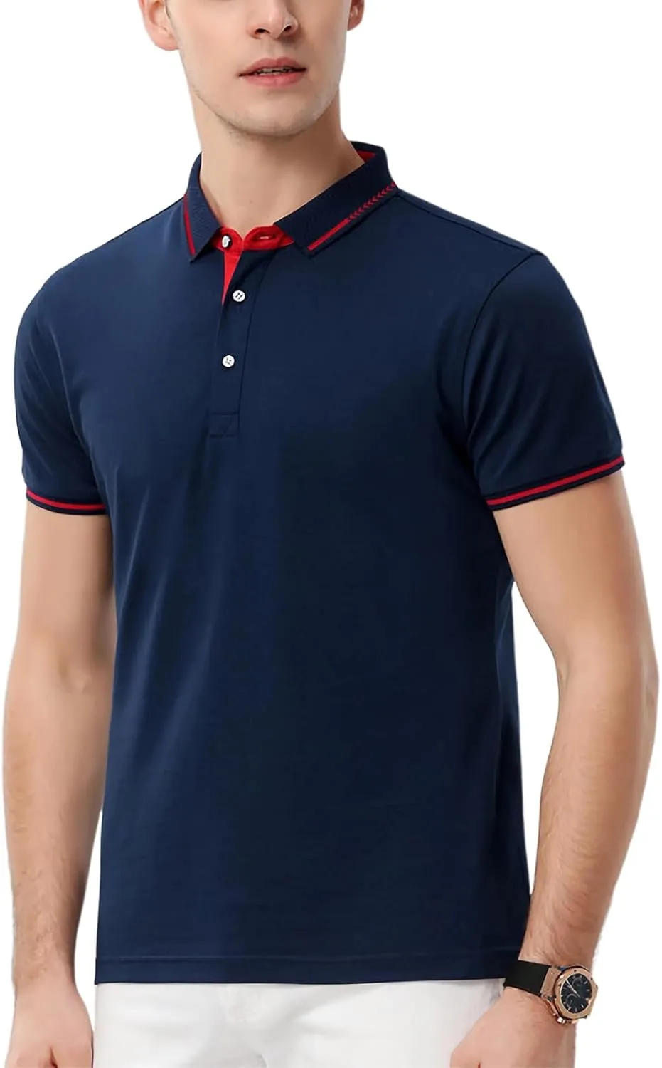 Golf Polo Shirts for Men Short Sleeve Quick Dry Performance Moisture Wicking