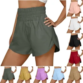 High Waisted Running Shorts for Women Summer Split Breathable for Athletic Tennis Gym Workout Shorts Outfit 2025