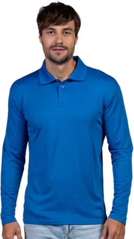 INGEAR Men's Polo Shirt Quick Dry Athletic Golf Tennis Performance Long Sleeve - Casual Office Uniform Wear ??Activewear
