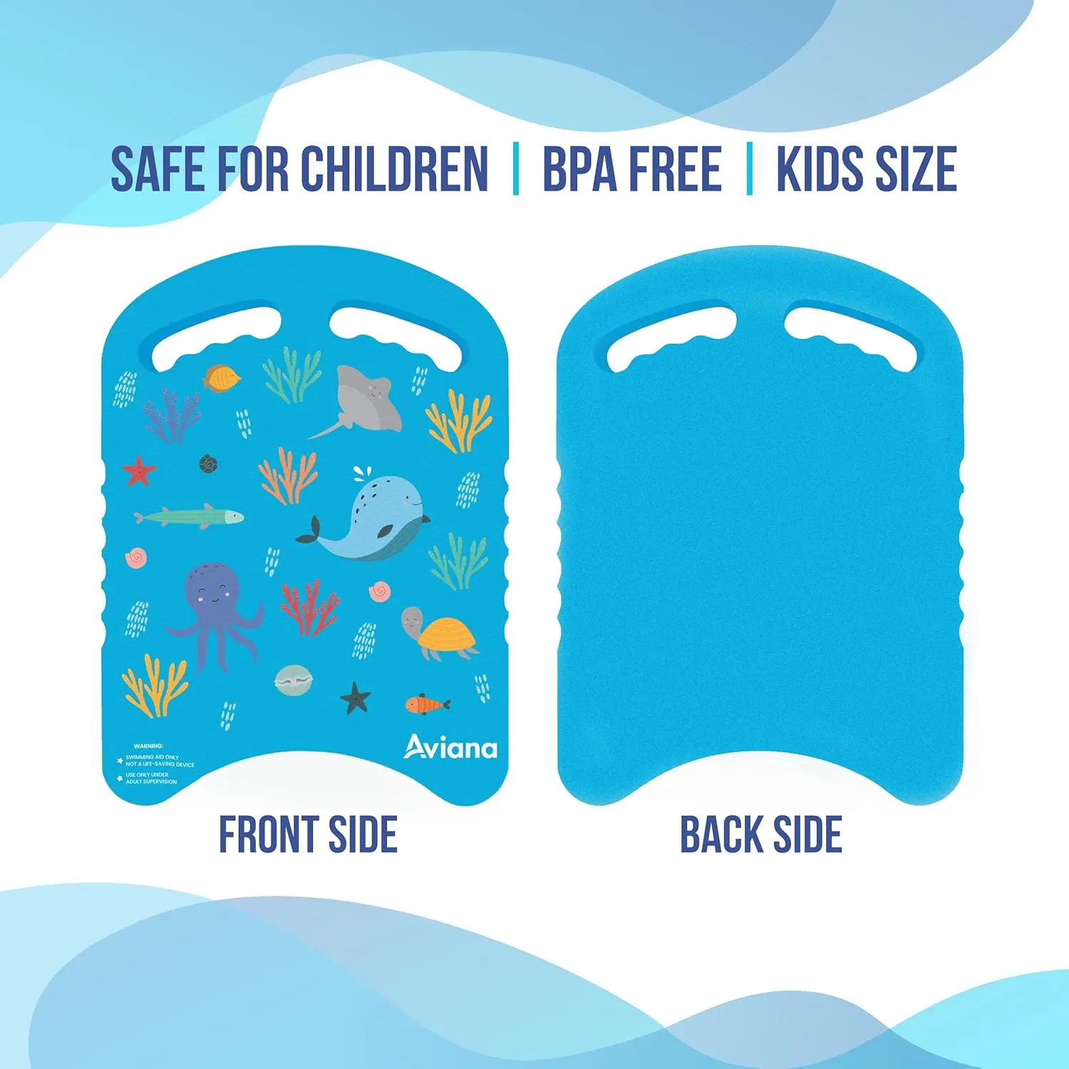 Junior Kickboard Buoy for Youth Children & Toddlers Swimming Aid & Exercise Training Board for Kids to Learn to Swim with Kick Boards in Pool BPA Free