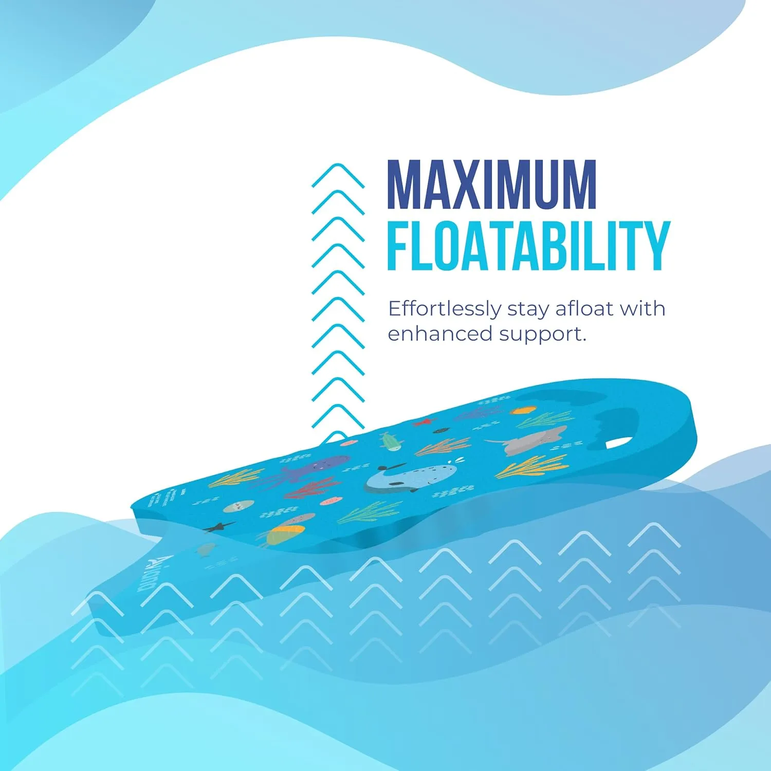 Junior Kickboard Buoy for Youth Children & Toddlers Swimming Aid & Exercise Training Board for Kids to Learn to Swim with Kick Boards in Pool BPA Free