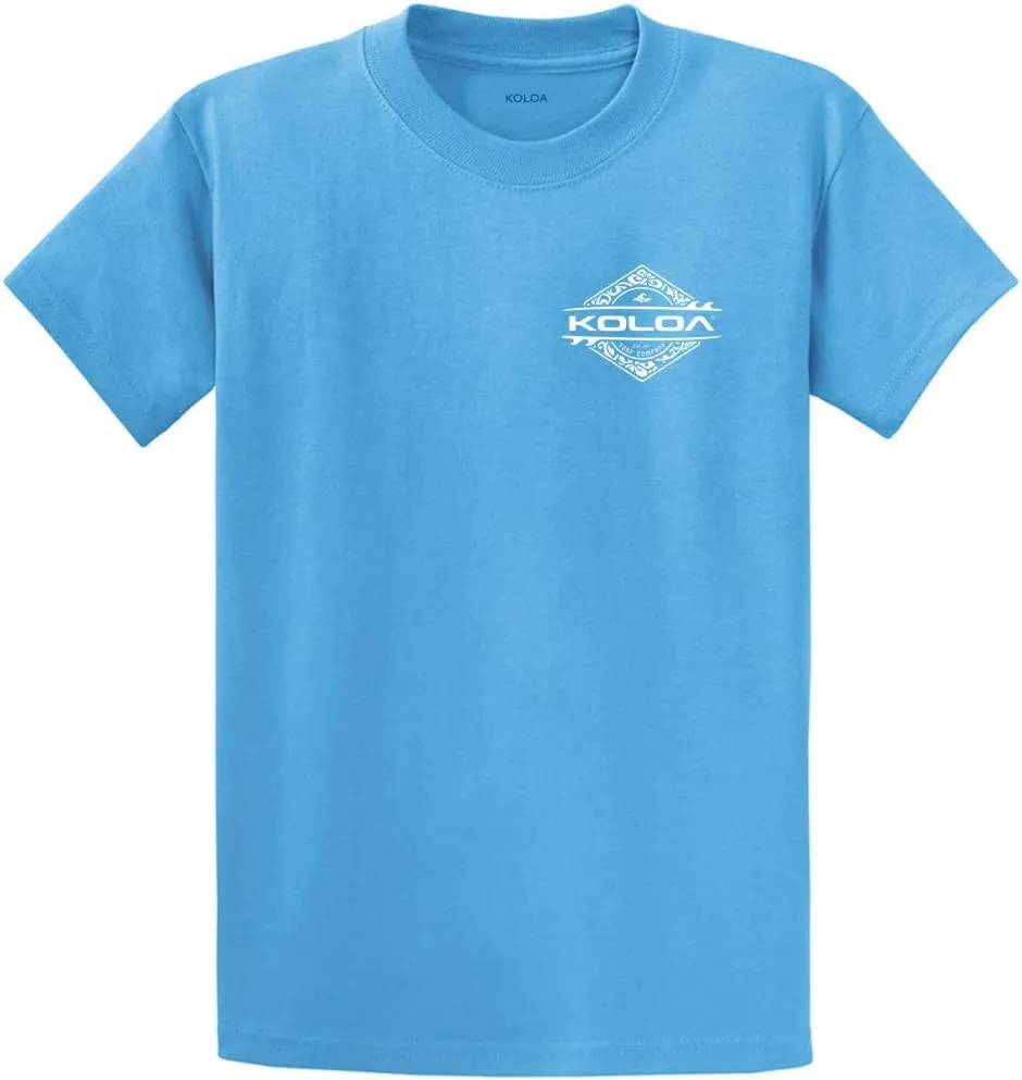 Koloa Surf Diamond Thruster Surfboards Logo Cotton T-Shirts in Reg, Big and Tall