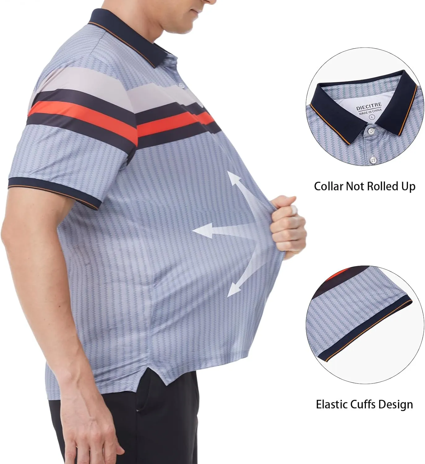 Mens Polo Shirts Short Sleeve Golf Shirt Moisture Wicking Dry Fit Casual Stylish Polo Shirt for Men