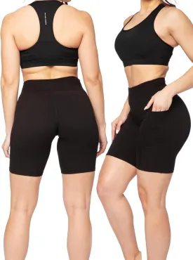 SATINA High Waisted Leggings for Women - Capri and Full Length Yoga Pants - Buttery Soft Workout Leggings with Tummy Control