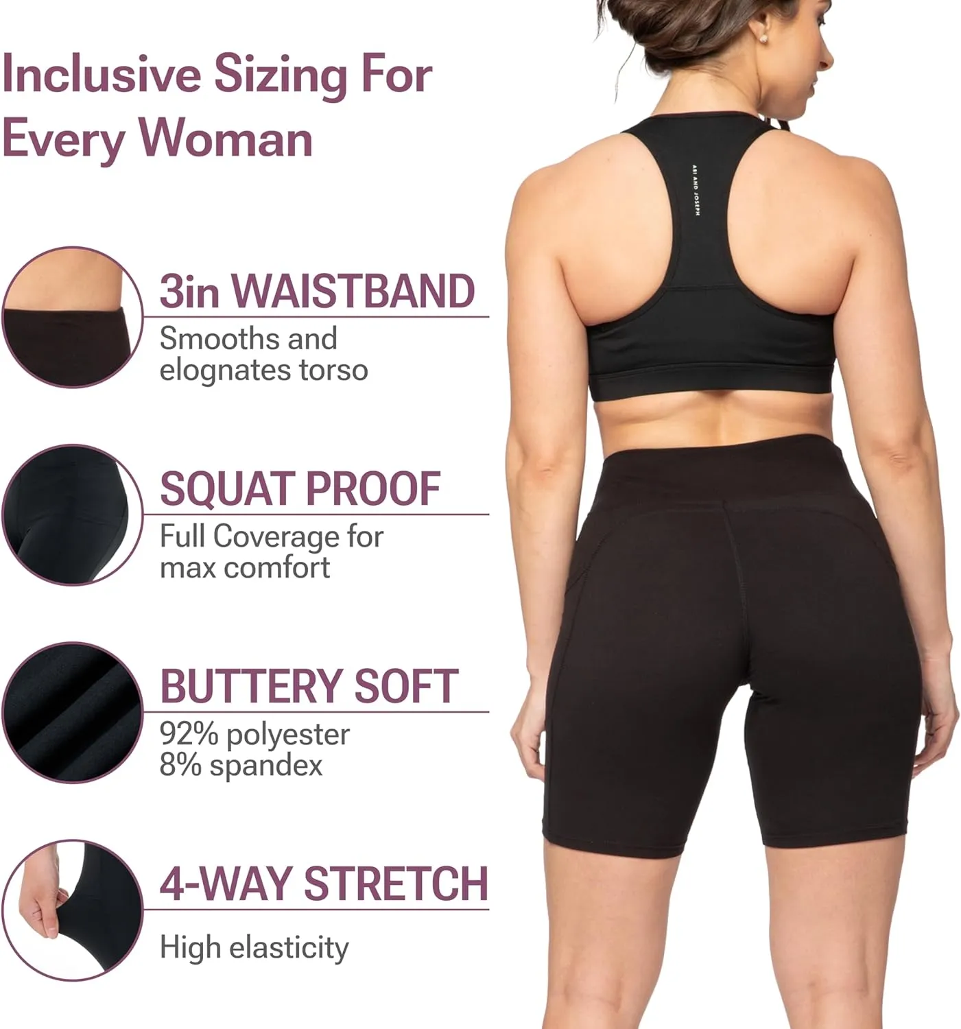 SATINA High Waisted Leggings for Women - Capri and Full Length Yoga Pants - Buttery Soft Workout Leggings with Tummy Control