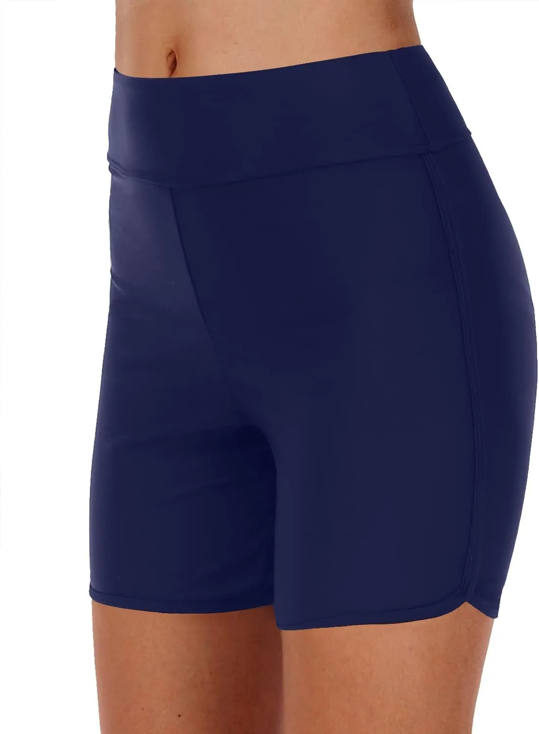Yonique Womens Swim Shorts High Waisted Swim Bottoms Tummy Control Bathing Suit Bottom Boy Shorts(Available in Plus)